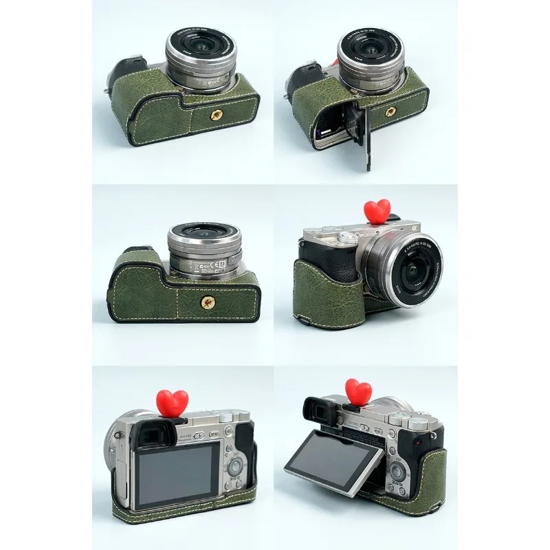 Sony Camera A6400 - Camera Bag PU Leather Half Body