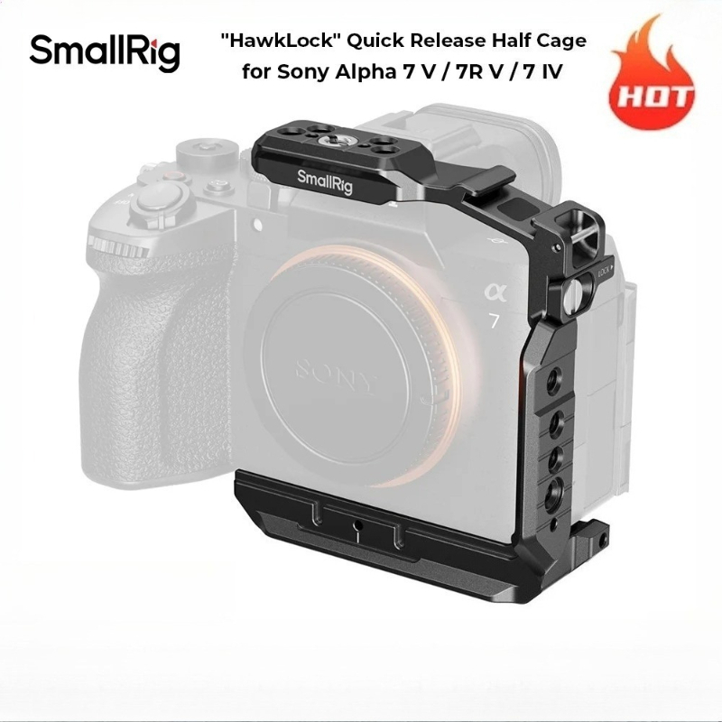 Sony Camera A7 Iv - SmallRig 6023 HawkLock H38 Half Cage