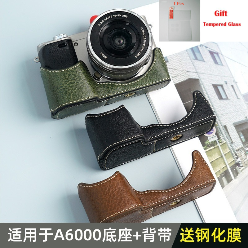 Camera Bag PU Leather Half Bod - đánh giá và giá Sony Camera A6400