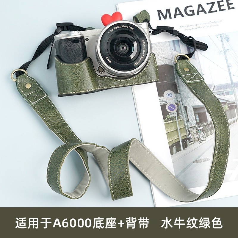 Camera Bag PU Leather Half Bod - đánh giá và giá Sony Camera A6400