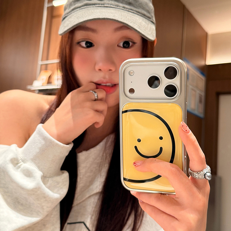 Ins Minimalist Lines Smiling F - đánh giá và giá Back Cover Adhesive