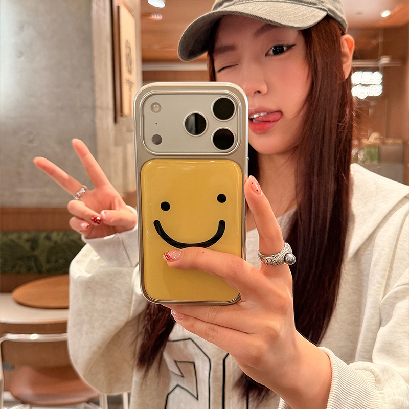 Ins Minimalist Lines Smiling F - đánh giá và giá Back Cover Adhesive
