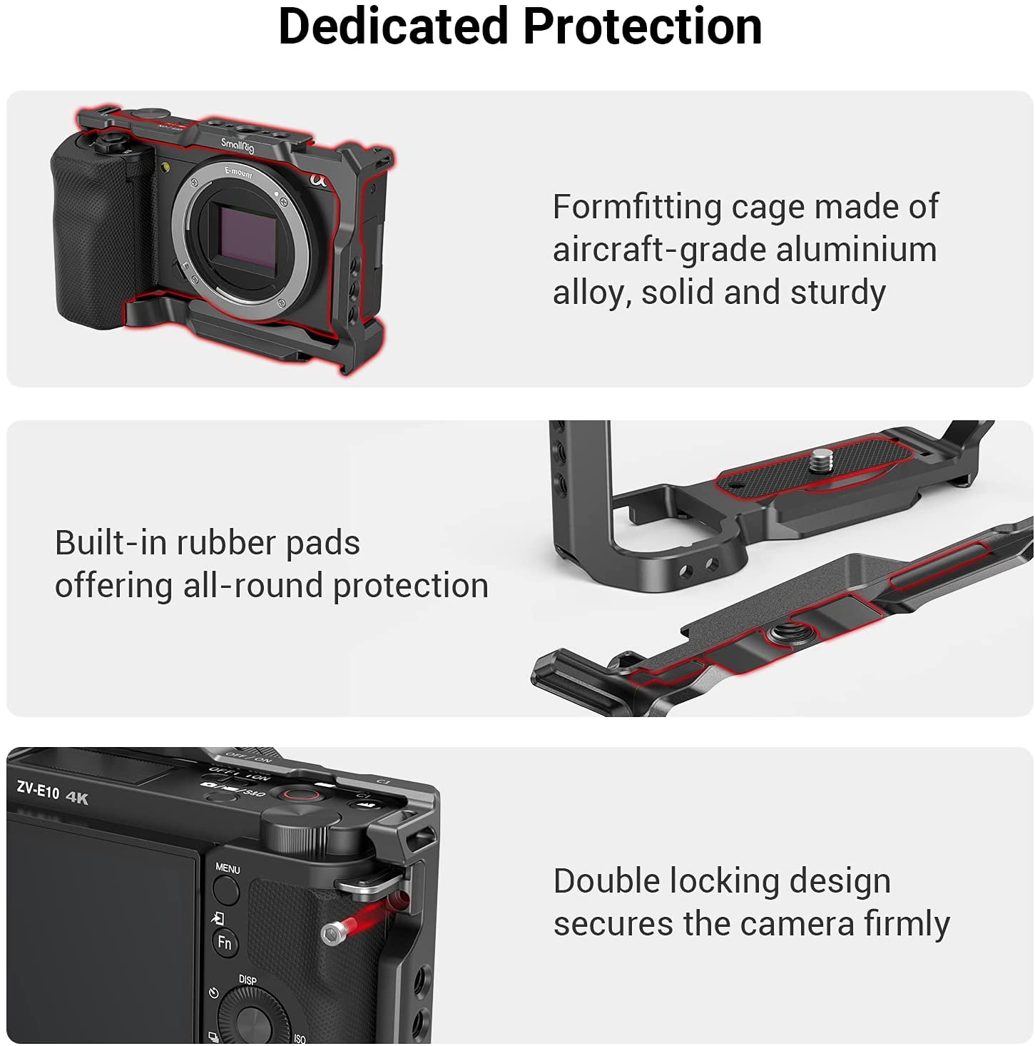SmallRig Sony ZV-E10 Khung Máy - đánh giá và giá Sony Camera A6400
